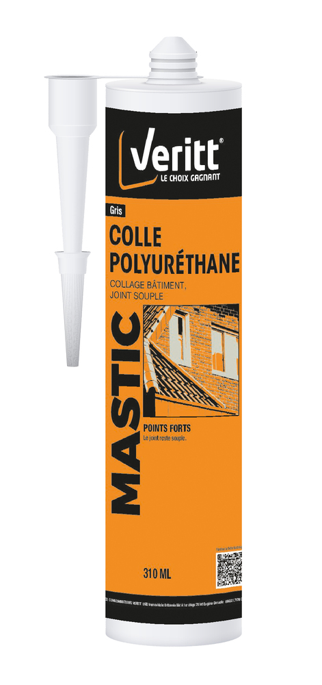 Mastic Colle Polyuréthane Gris 310ml