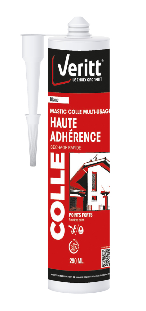 Mastic Colle Haute Adhérence Blanc 290ml