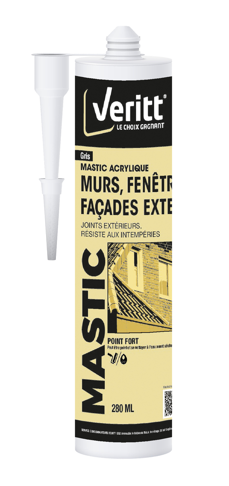 Mastic Acrylique Façades Extérieures Gris 280ml