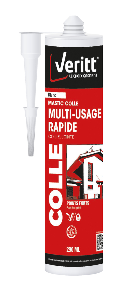 Mastic Colle Multi Usage Rapide Blanc 290ml