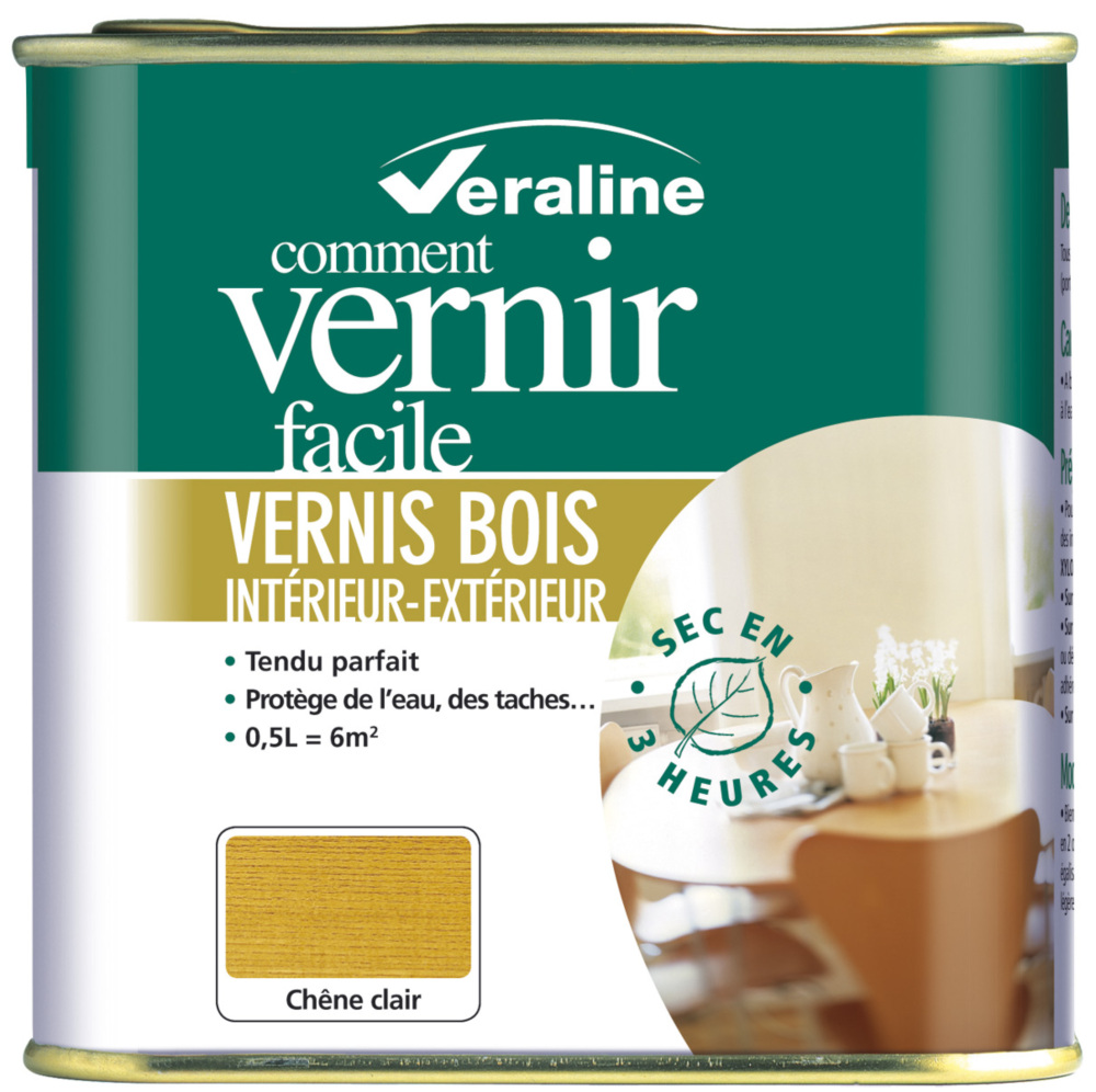 Vernis bois satin Chêne clair 0.5L