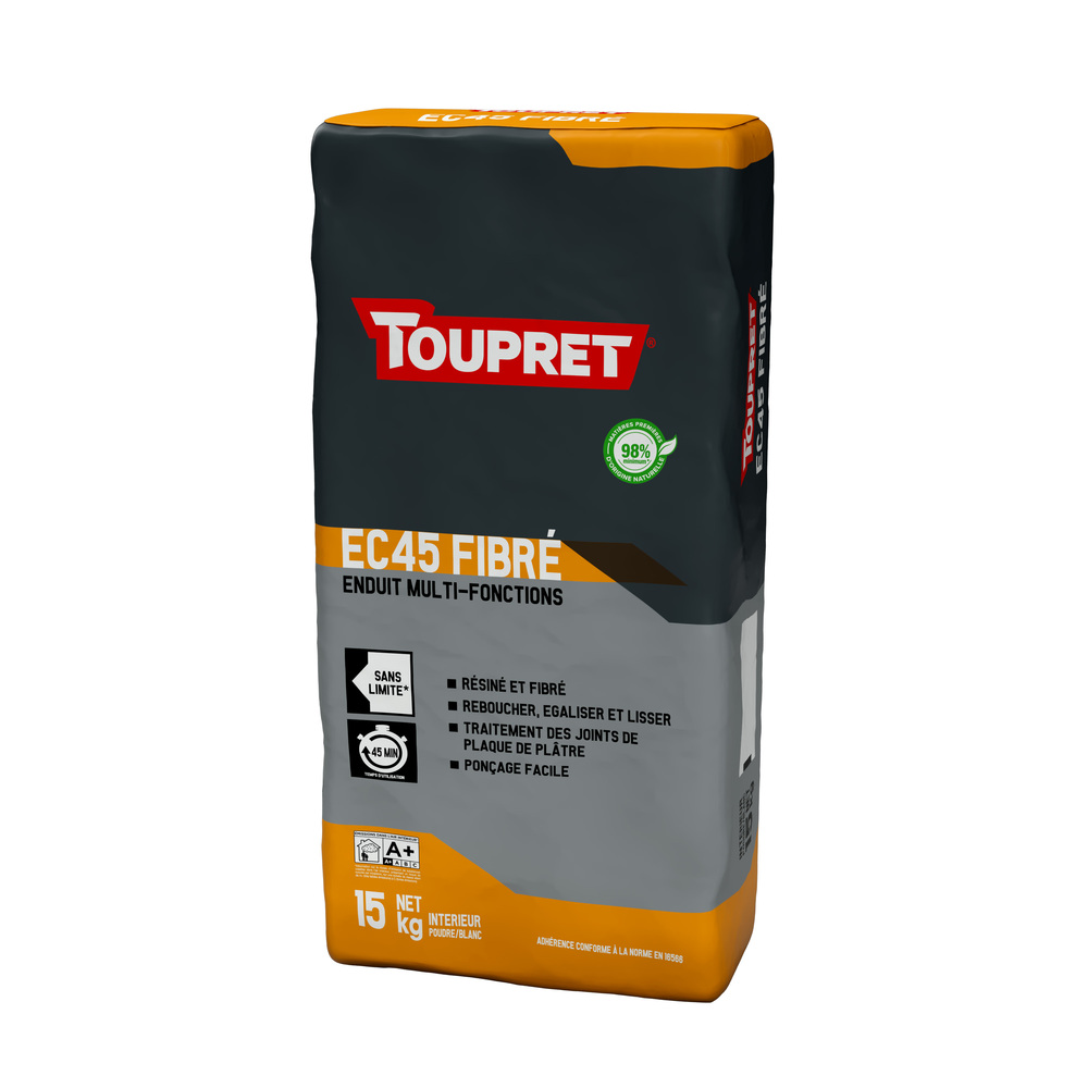 Toupret EC45 Fibré Enduit Multi-Fonctions 15kg