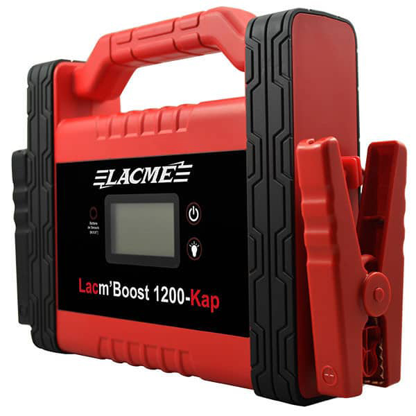 Station de Démarrage Booster LACM'Boost 1200-Kap portable avec pinces crocodiles robustes