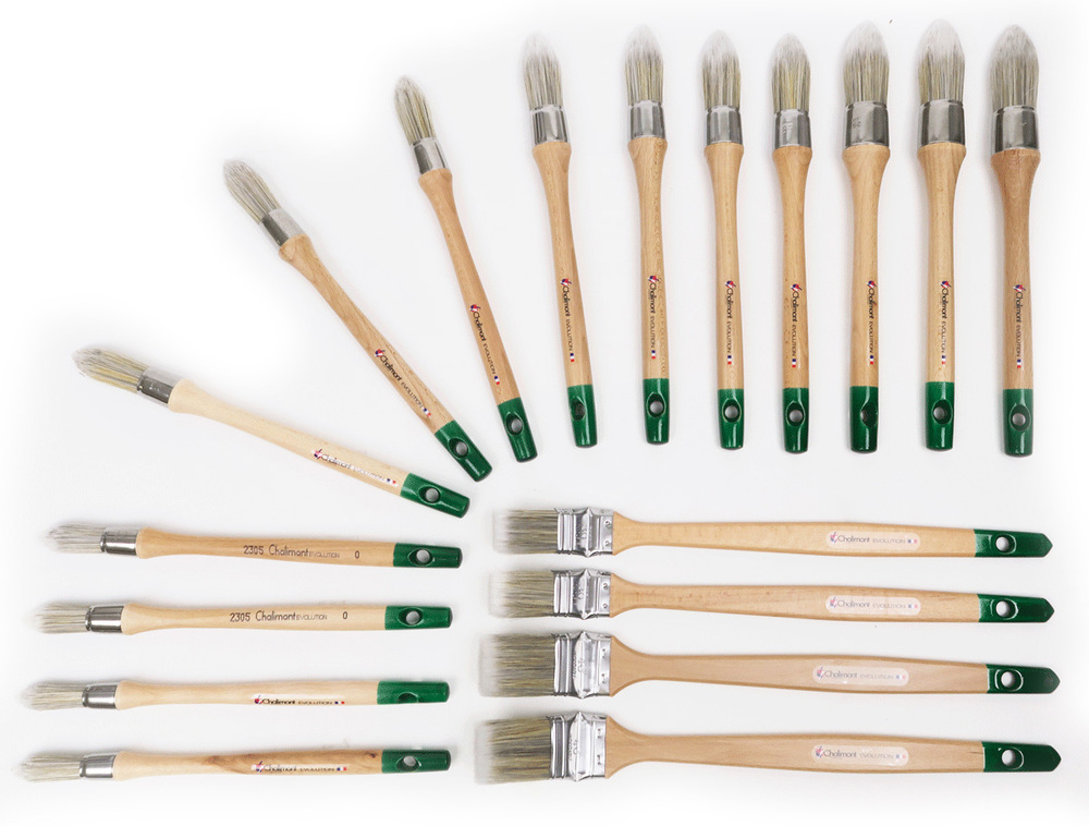 Lot de 18 brosses alkydes Chalimont Evolution pour travaux de peinture professionnelle