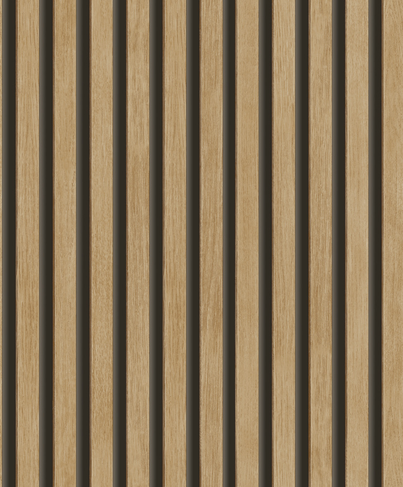 Papier peint vinyle grainé sur intissé bois Hermès Chêne Foncé, rouleau 10.05 x 0.53 m