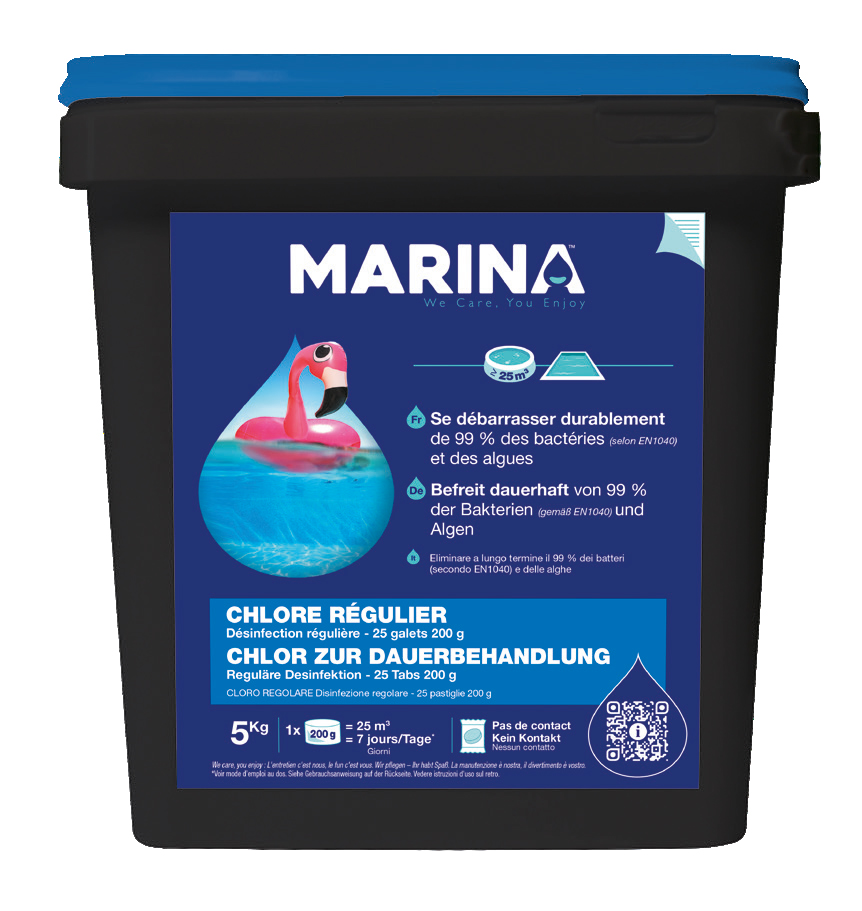 Chlore Régulier Galets 200 g 5 kg