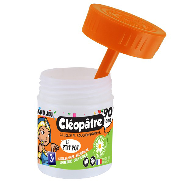 Cléopâtre Petit Pot de Colle Blanche avec Spatule Intégrée