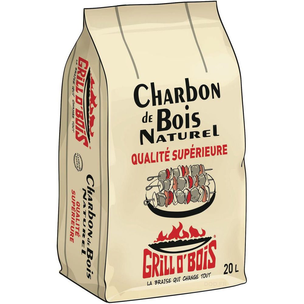 Charbon de Bois "Qualité Supérieure" 20L Sac de 4 kg
