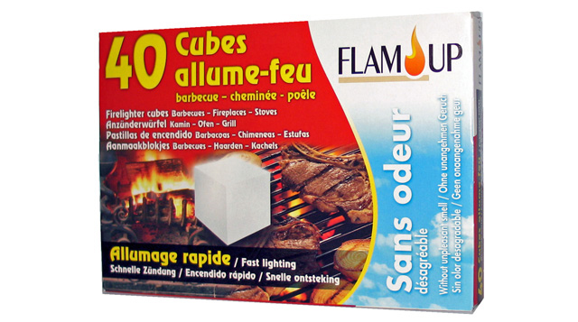 40 cubes allume-feu rapide et sans odeur pour allumage facile de barbecue et cheminée