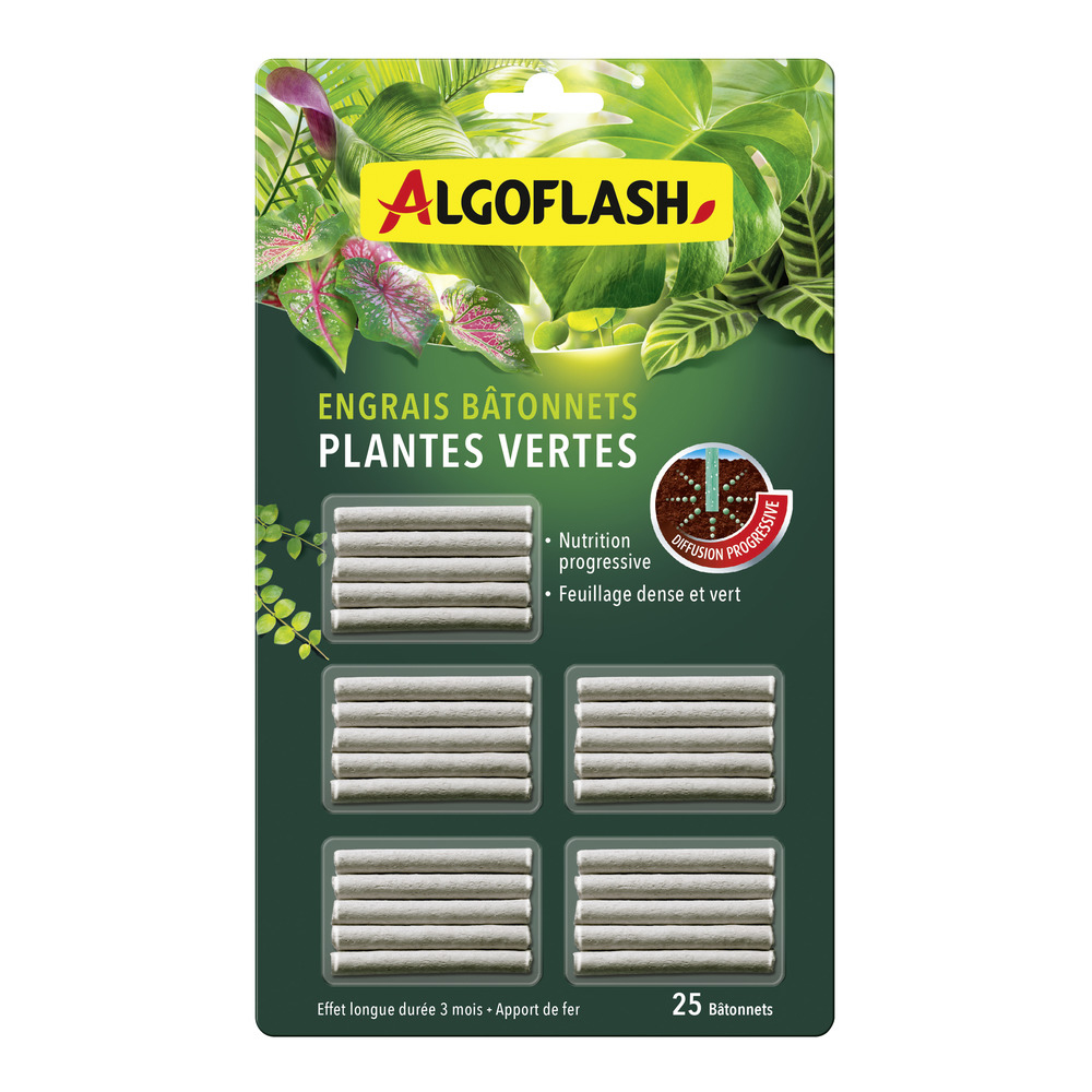 Bâtonnets d'Engrais Plantes Vertes, lot de 30 unités, pour une nutrition longue durée et une croissance vigoureuse.