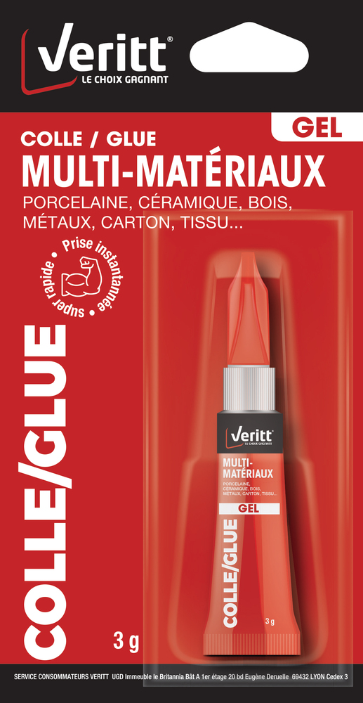 Colle Glue Multi-Matériaux en Gel 3 g