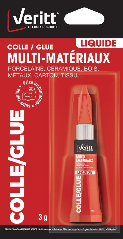 Colle Glue Multi-Matériaux Liquide 3 g
