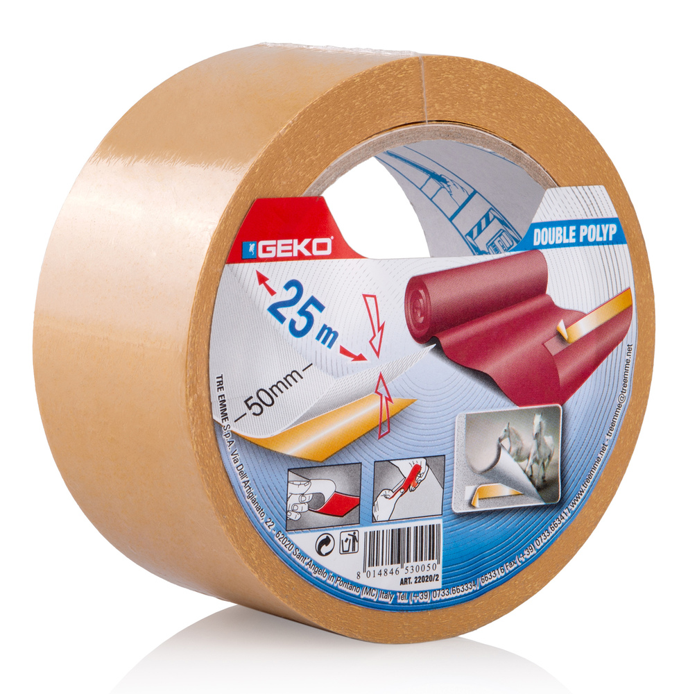 Ruban Adhésif Double Face 50 mm x 25 m Transparent