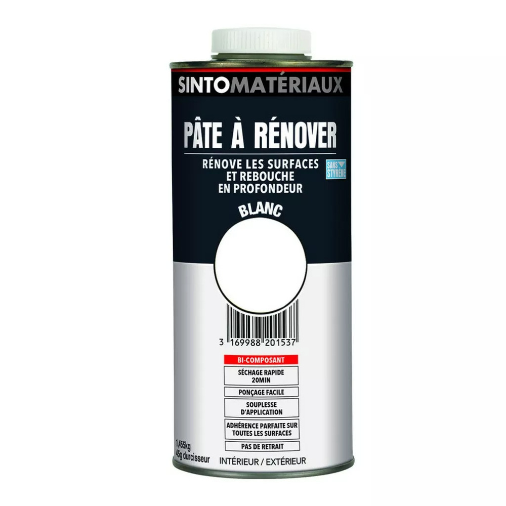 Pâte à Rénover Polyester Blanc 1.5 kg
