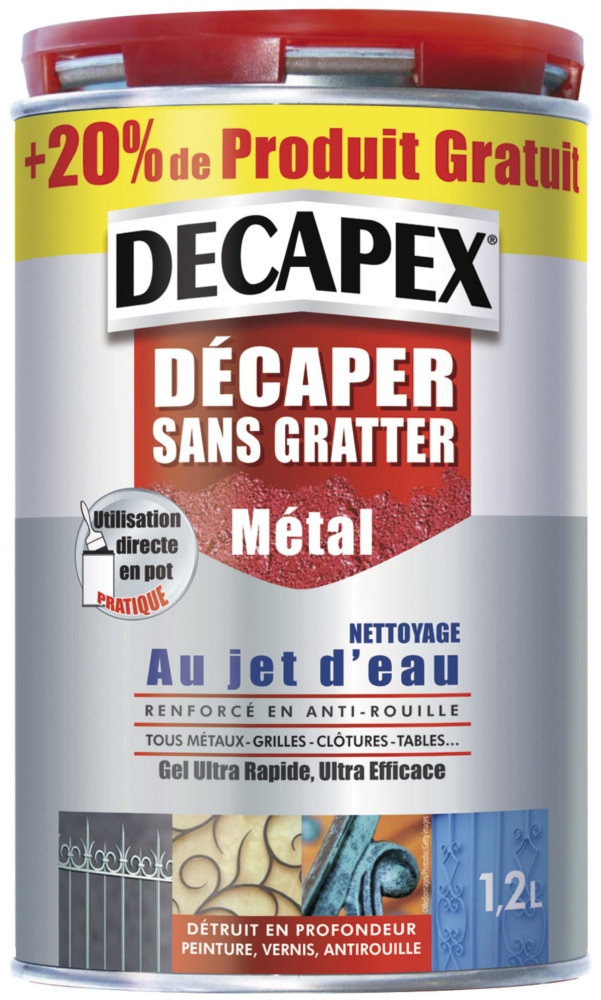 Décapant métal Sans Gratter 1L+20% gratuit