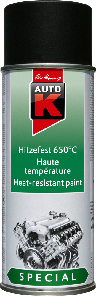Peinture Haute Température 650°C Noir Mat Aérosol 400 ml