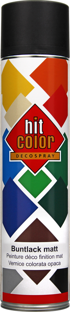 Peinture Mate Noire HitColor Aérosol 600 ml