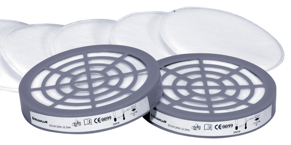 Kit de 2 packs de 3 pré-filtres P2 M6000E pour masques de protection respiratoire, idéal pour le bricolage et les travaux salissants.