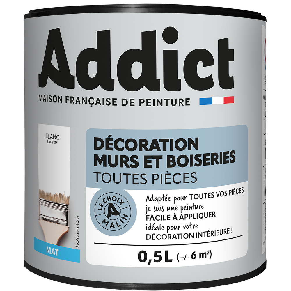 Peinture Décoration Murs et Boiseries Mat 0.5L