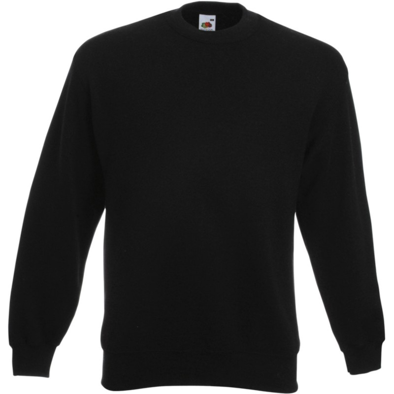 Sweat Shirt Col Rond Emballé Noir