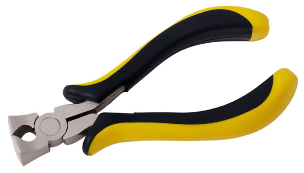 Pince coupante de devant satinée 165 mm pour travaux de bricolage et bâtiment