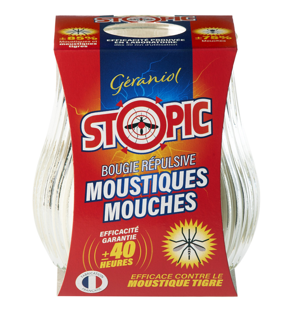 Bougie Répulsive Moustiques Mouches 40H