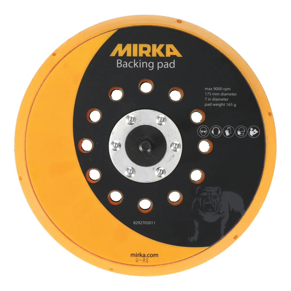 Plateau de ponçage circulaire Médium Net pour ponceuse excentrique, de 175 mm de diamètre avec 37 trous d'extraction de poussière