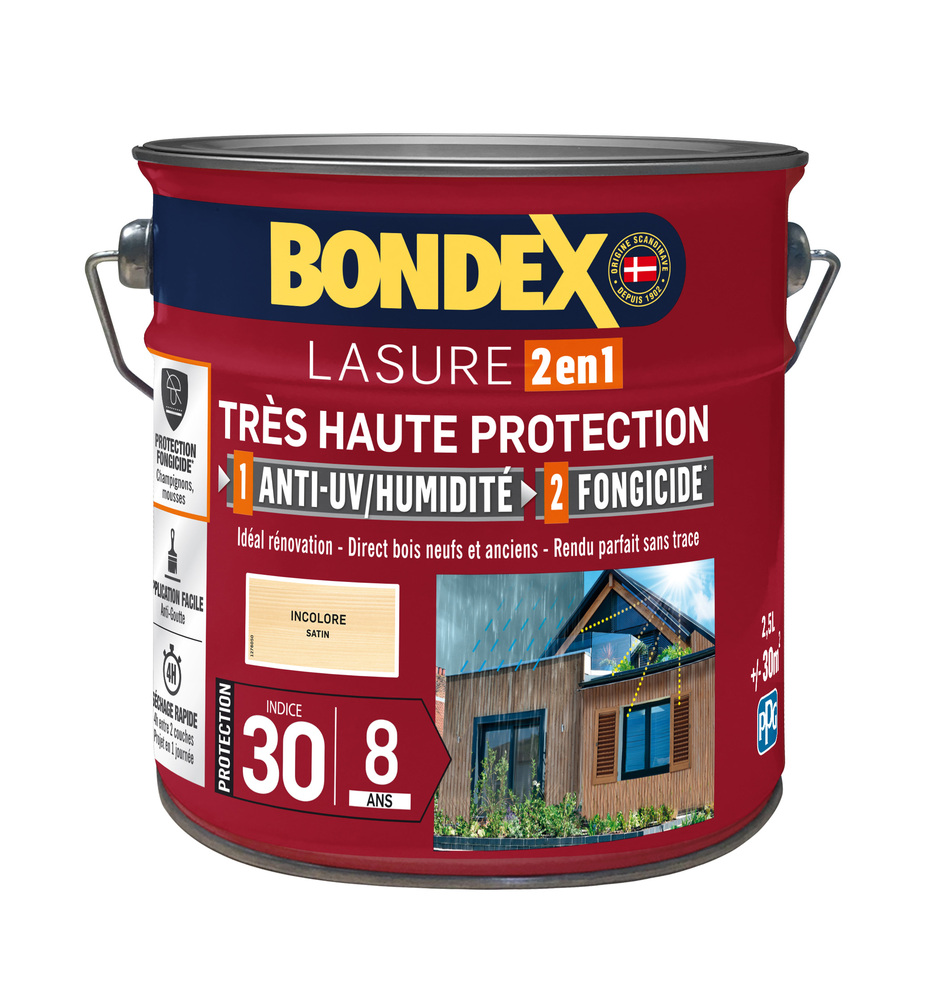 Lasure Très Haute Protection 8 ans 2.5L Satin