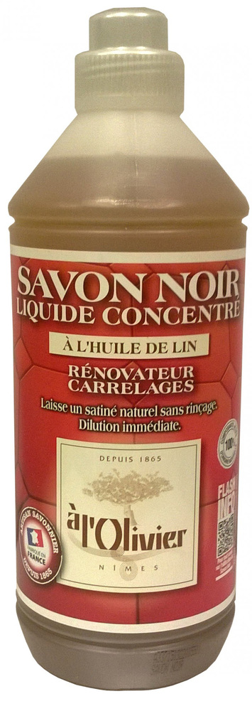 Savon Noir Liquide Concentré 1L pour l'entretien des sols et surfaces