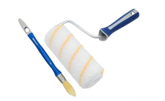 Ensemble à peindre pour peinture mate, lot d'outillage de peintre comprenant rouleau, pinceaux et bac à peinture