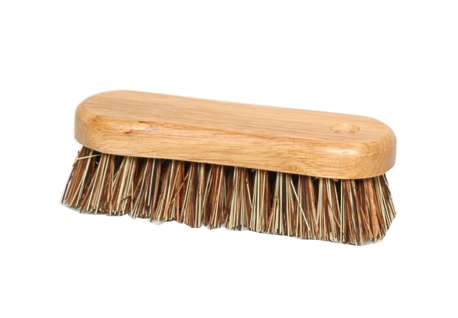 Brosse à main Nature 17.5 cm avec manche en bois pour le nettoyage domestique