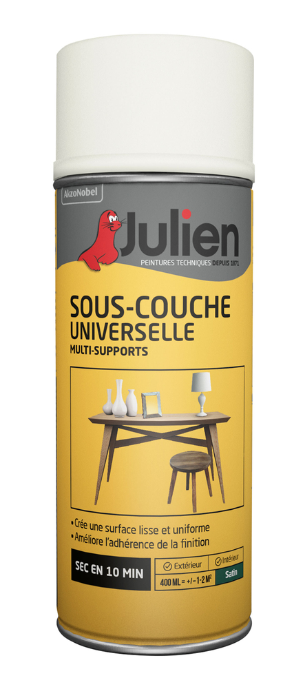 Aérosol Sous Couche Universelle Multi-Supports 400 ml Blanc Satin