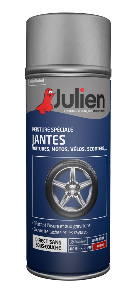 Aérosol Spécial Jantes 400 ml Gris Brillant