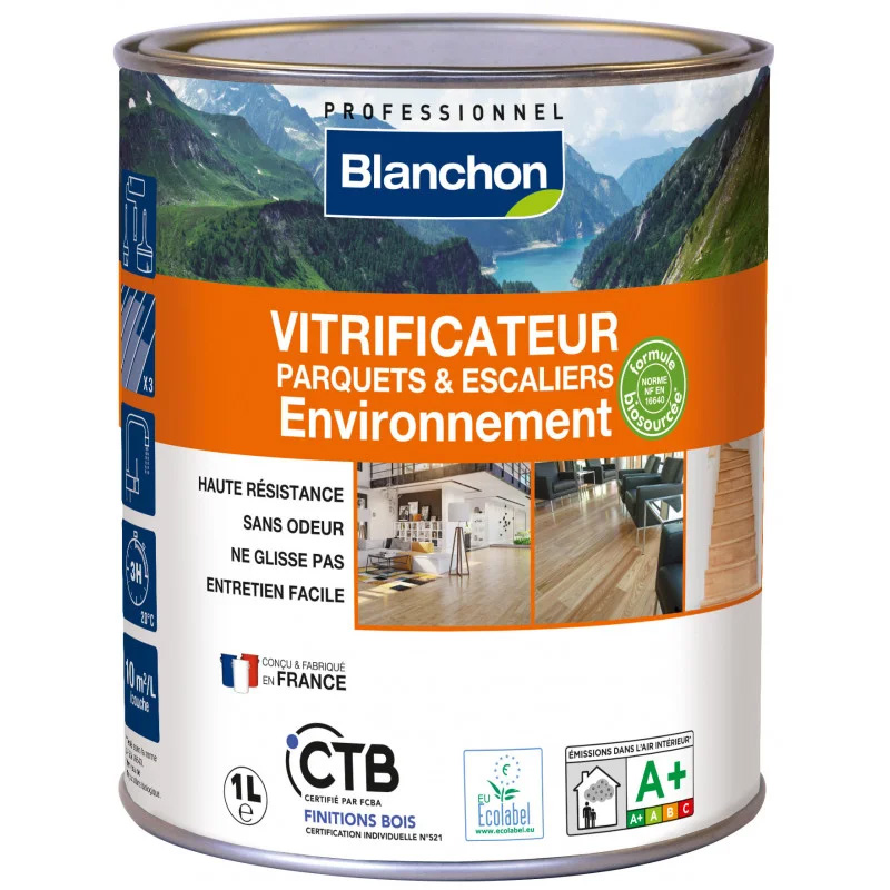 Vitrificateur Parquet Environnement Biosourcé Ultra Mat 1L 