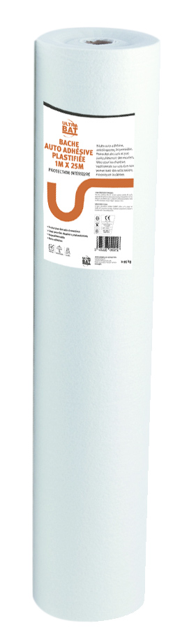 Bâche de Protection Auto-adhésive Plastifiée 25x1m