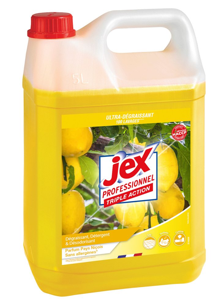 Bidon de dégraissant professionnel triple action 5L parfum Pays Niçois pour l'entretien des sols durs