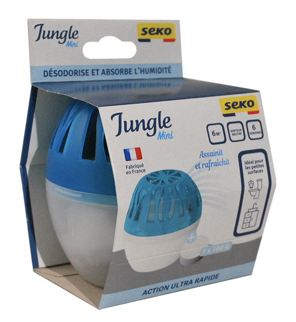Absorbeur d'humidité compact Jungle Mini avec sa recharge galet de 100 g