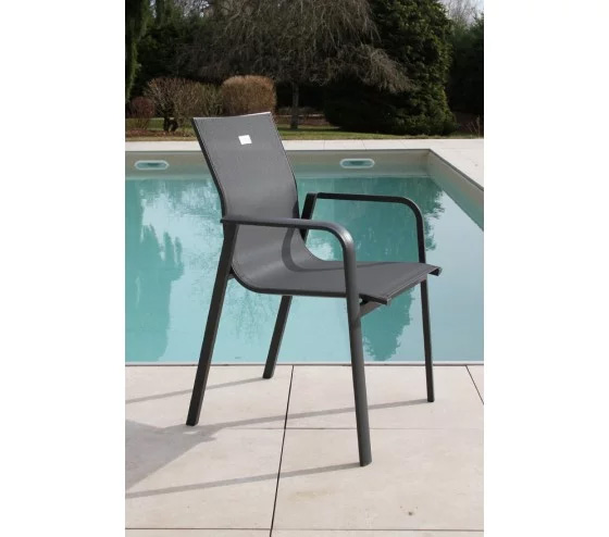Fauteuil de Jardin Guethary Alu Gris Anthracite