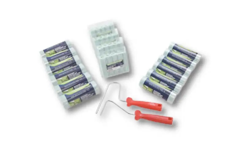 Lot de manchons Microliss' HD 6 et 12mm avec 2 montures pour rouleaux à peindre, idéal pour une finition lisse
