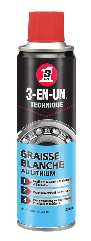 Graisse Blanche au Lithium 3-EN-UN Technique 250 ml