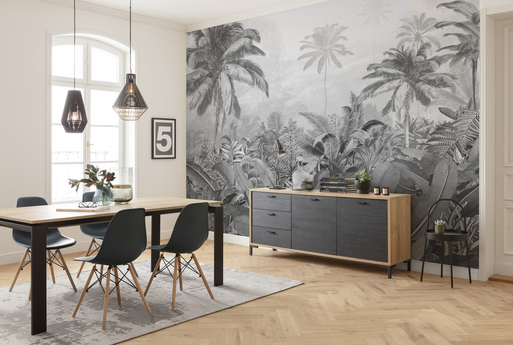 Papier Peint Panoramique Amazonia Black and White 400 x 250 cm