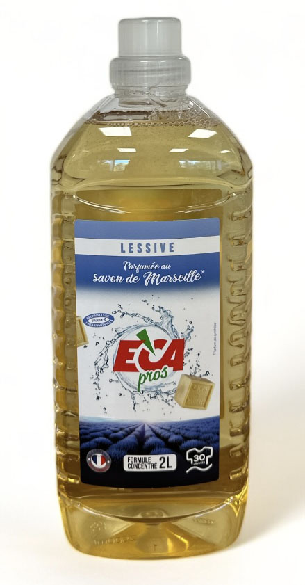 Flacon de Lessive Liquide au Savon de Marseille 2L, pour un linge propre et frais