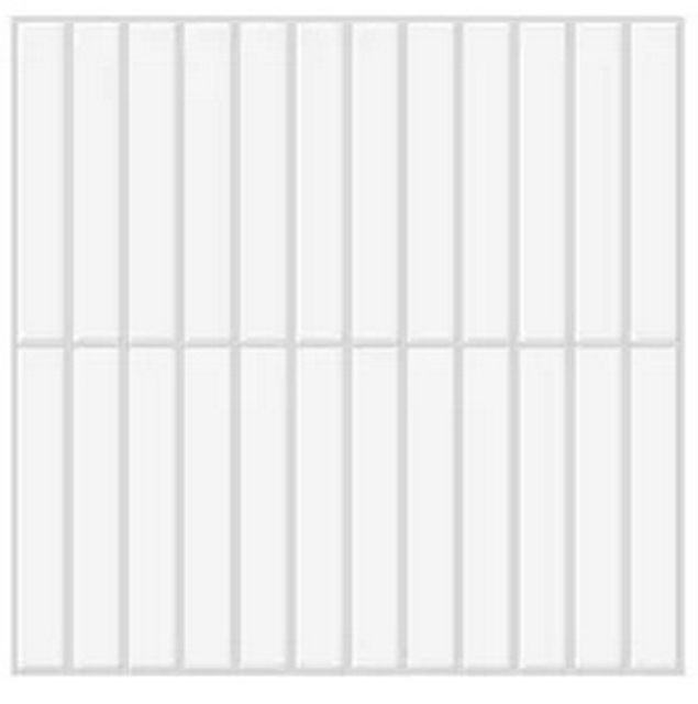 Carrelage adhésif 3D Zellige blanc 30.5 x 25 cm, facile à poser pour cuisine ou salle de bain.