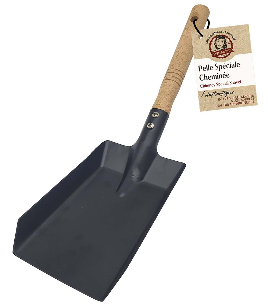Pelle à Cendres Acier Noir