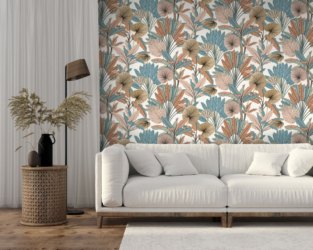 11221004 - Papier Peint Vinyle sur Intissé Nénuphar Vert Céladon