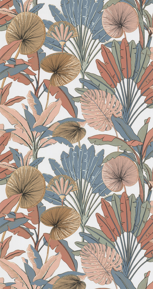 Papier peint vinyle sur intissé Nénuphar vert céladon, motifs végétaux aquatiques et apaisants