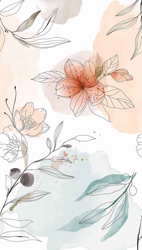 Papier Peint Panoramique Elégant Floral 159 x 280 cm