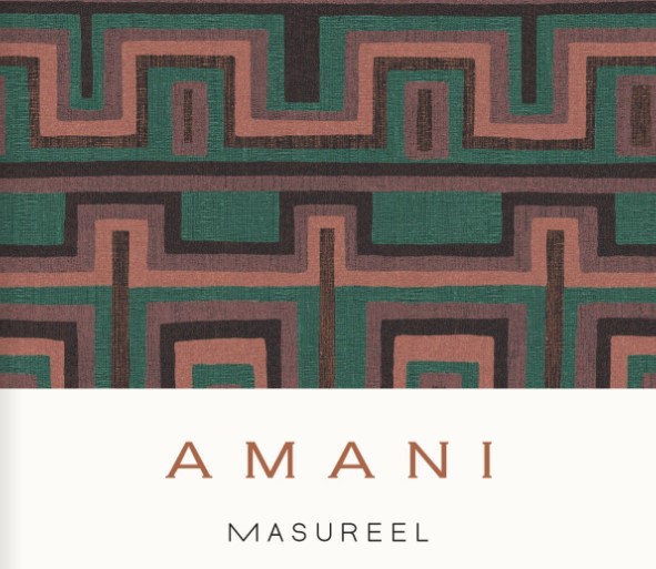 Album Amani Masureel Gamme Khroma de collections de papiers peints, avec échantillons de motifs et textures pour professionnels.