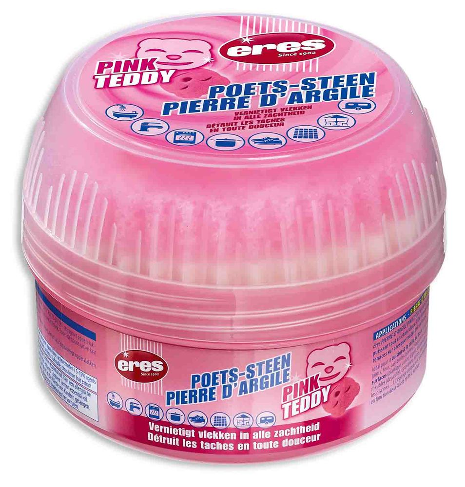 Pot de Pierre d'Argile Pink Teddy 500g, nettoyant multi-surfaces