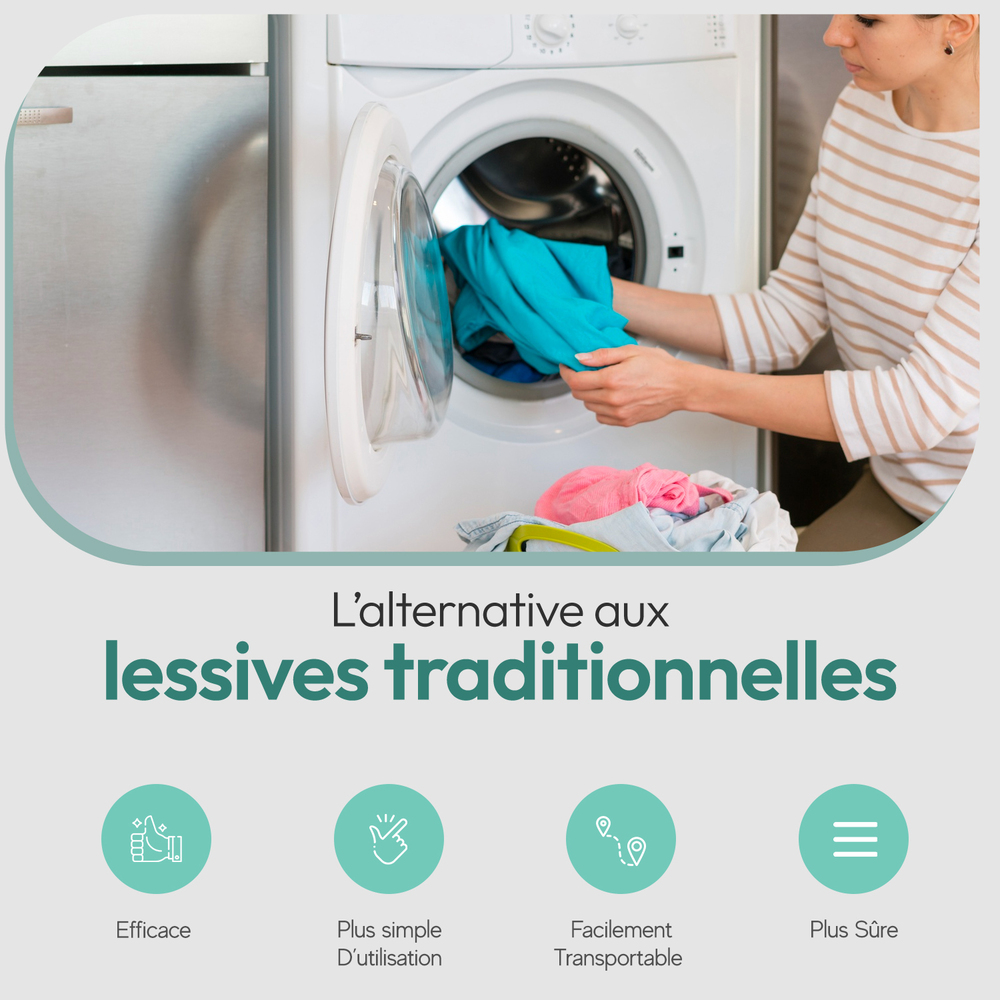 Lessive en Feuilles Hydrosolubles Etui x30 Feuilles